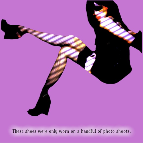 L.A.M.B by Gwen Stefani 🖤Black Suede Platform Wedge 🖤Cone Heel 🖤Size 8.5 - Picture 13 of 13